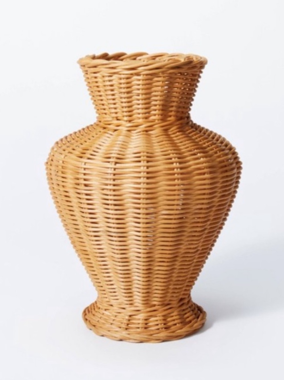 Threshold Studio McGee handwoven rattan vase